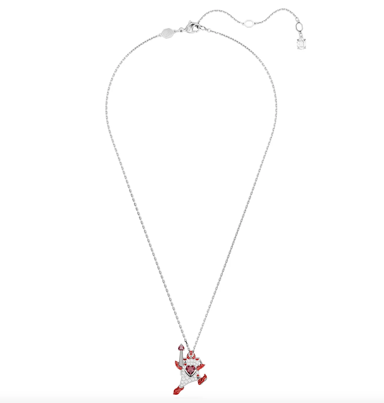 Alice in Wonderland Playing Cards Silver Necklace