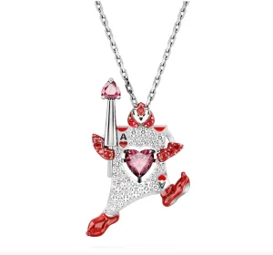 Alice in Wonderland Playing Cards Silver Necklace