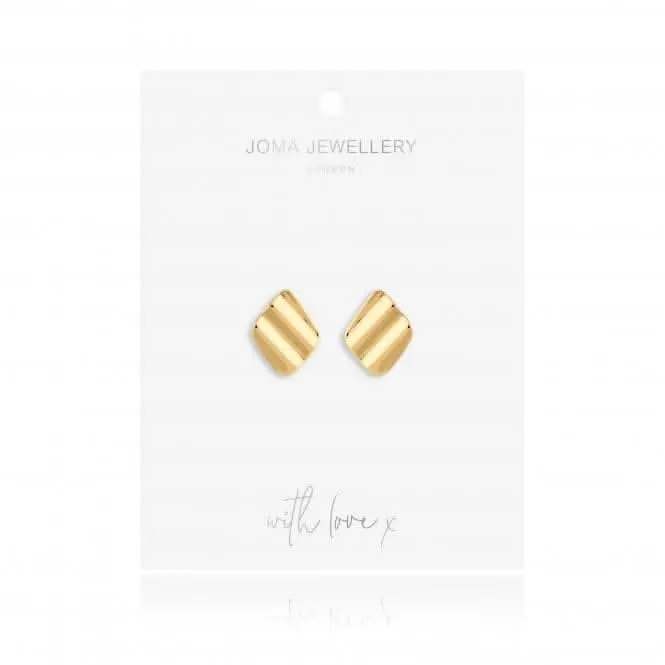 Amara Gold Ripple Earrings Gold Earrings 4468
