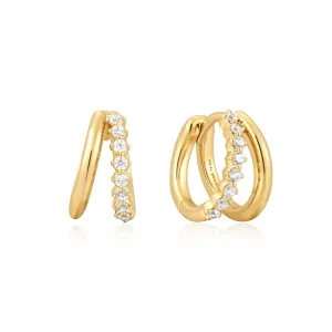 Ania Haie Gold Double Mixed Huggies E059-15G