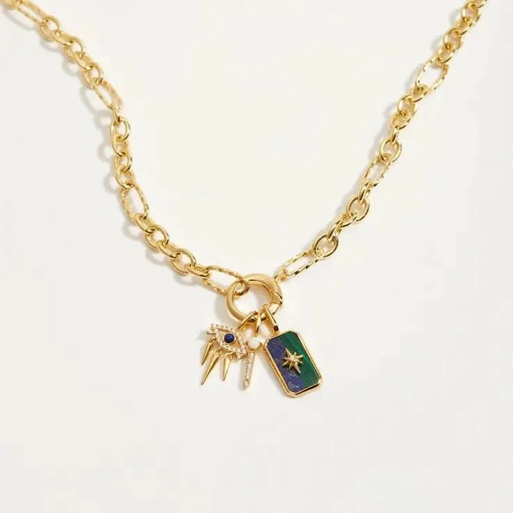 Ania Haie Gold Mixed Link Charm Chain Connector Necklace N048-03G