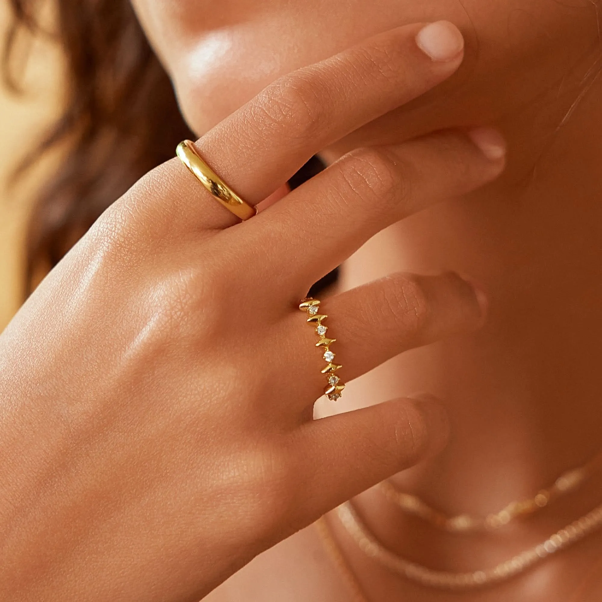 Ania Haie Gold Multi Sparkle Ring R061-03G