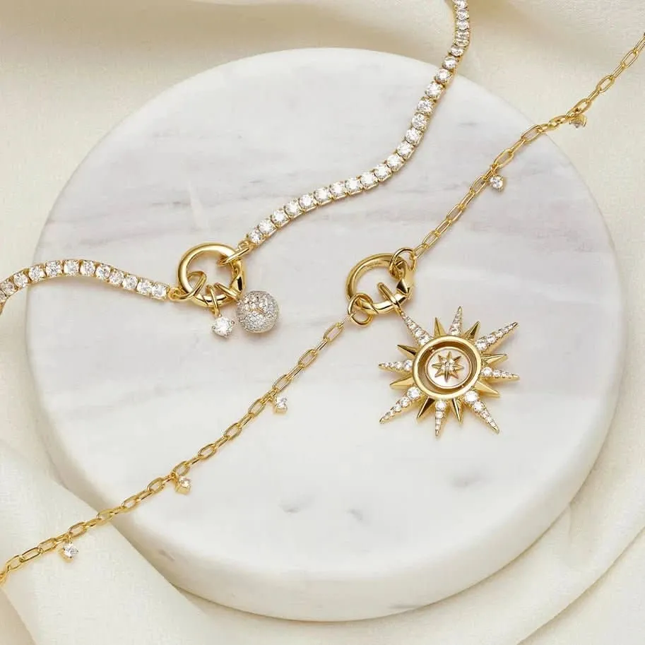 Ania Haie Gold Shimmer Chain Charm Connector Necklace N052-07G