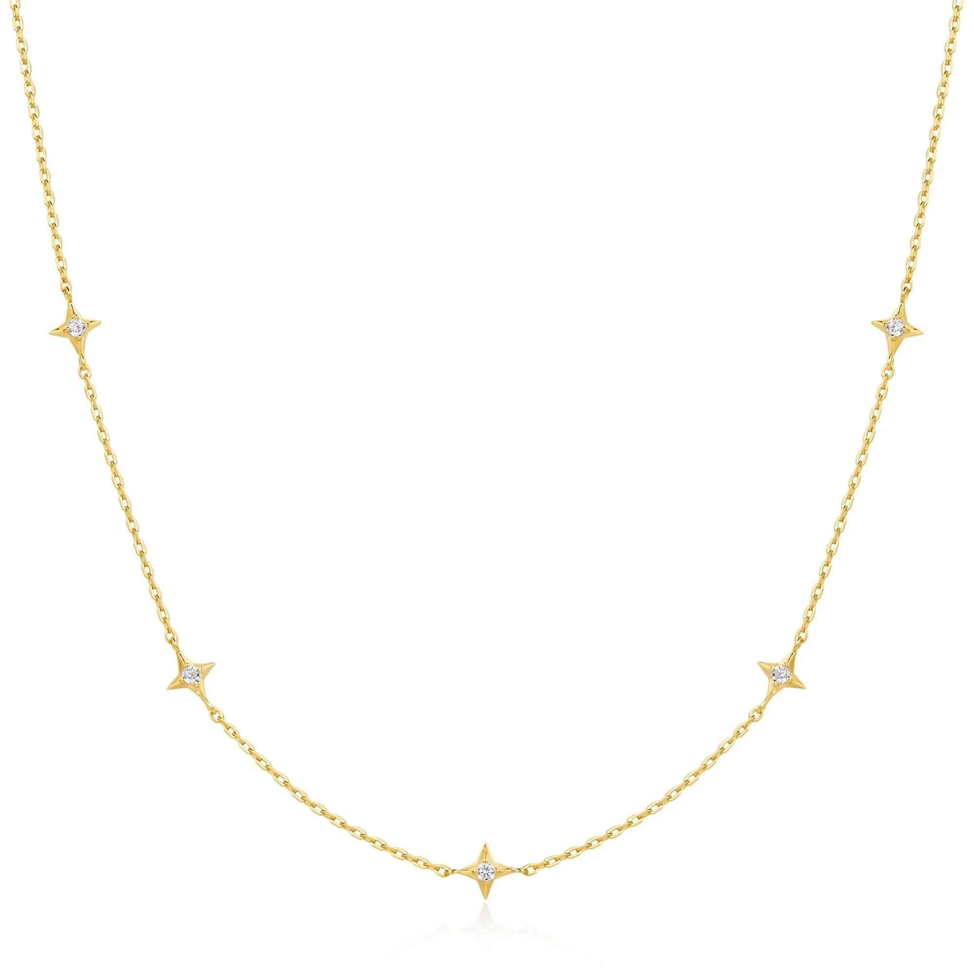 Ania Haie Gold Stars Station Necklace N061-04G