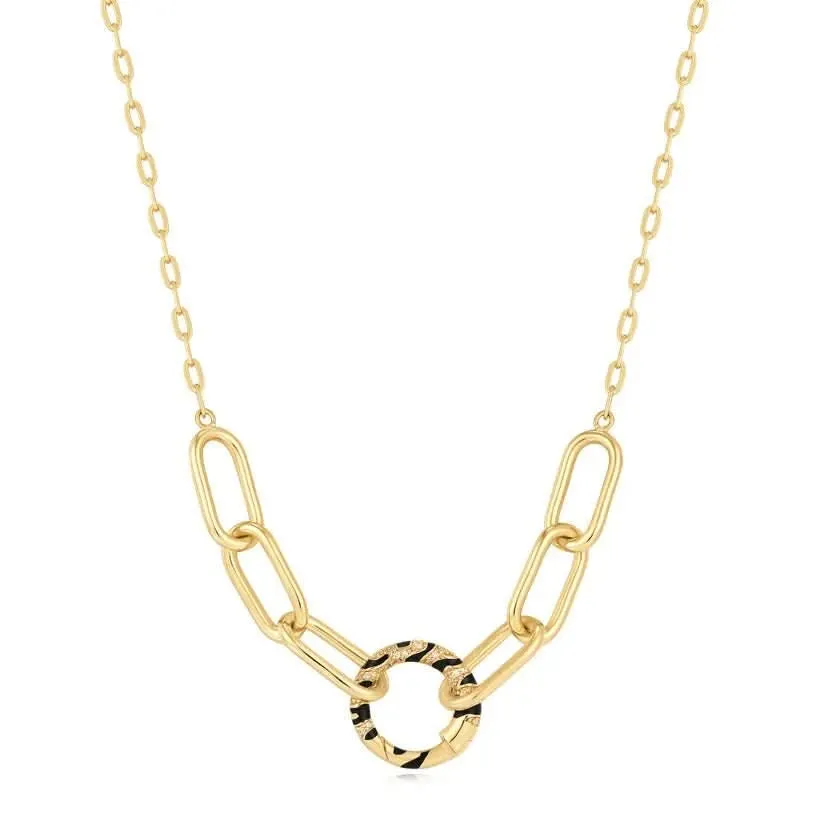 Ania Haie Gold Tiger Chain Charm Connector Necklace N052-03G