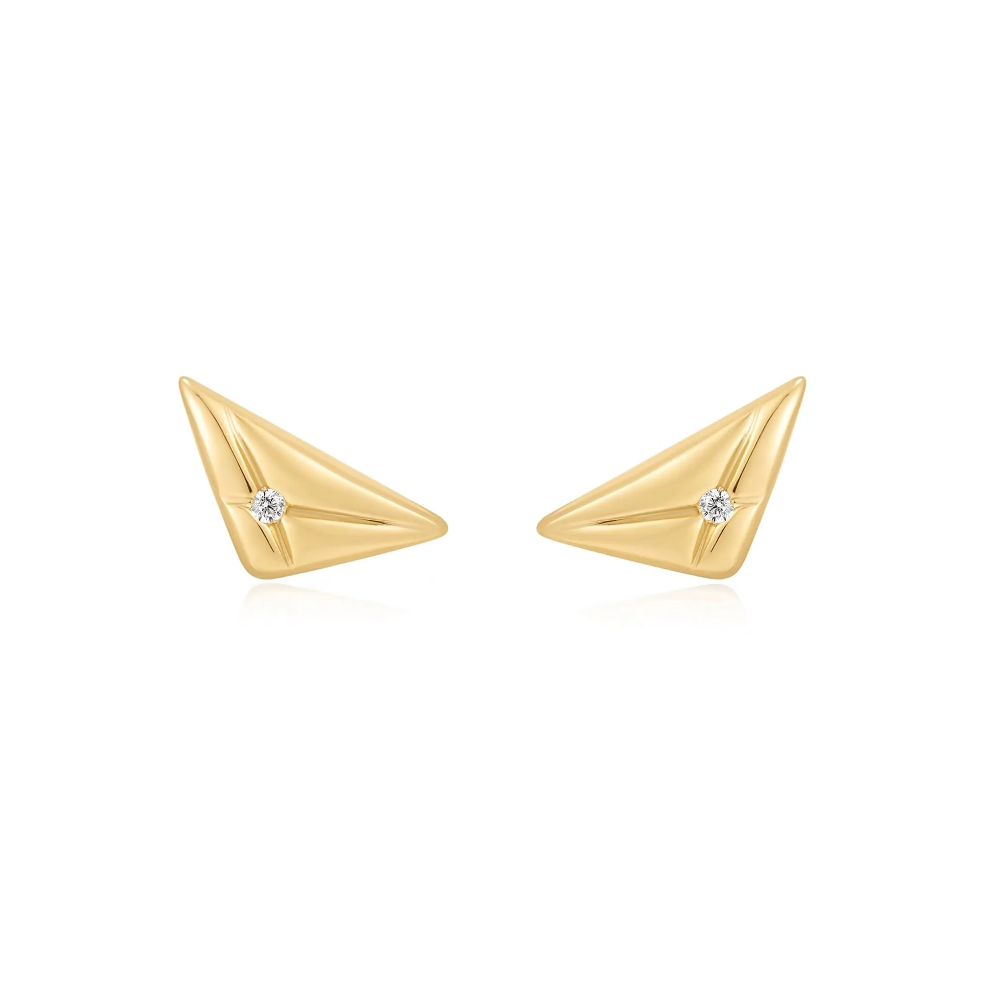 Ania Haie Gold Triangle Kiss Studs E059-05G