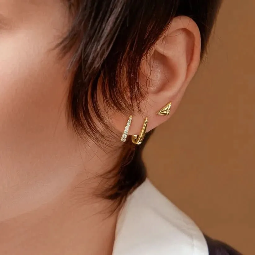 Ania Haie Gold Triangle Kiss Studs E059-05G
