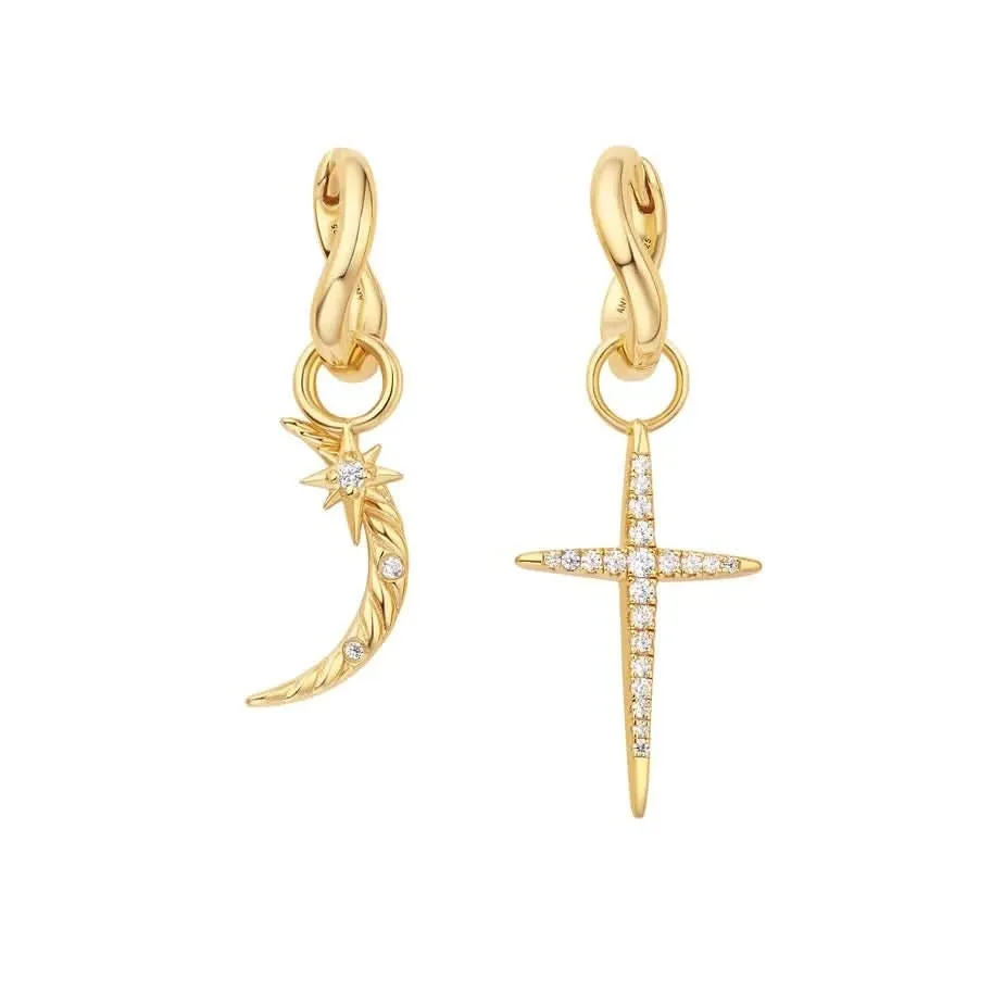 Ania Haie Gold Twist Huggie Hoop Earrings E048-03G