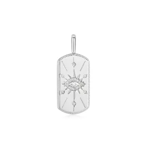 Ania Haie Silver Evil Eye Tag Charm NC060-07H