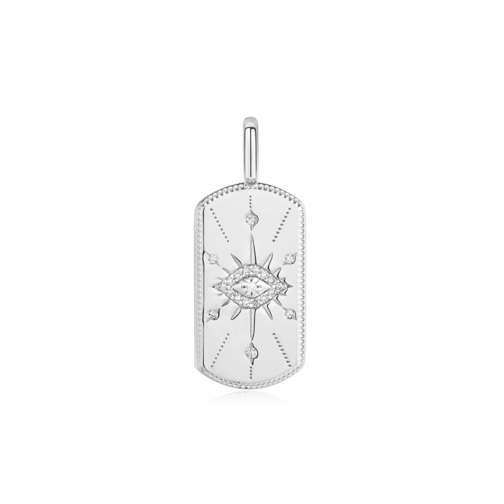 Ania Haie Silver Evil Eye Tag Charm NC060-07H