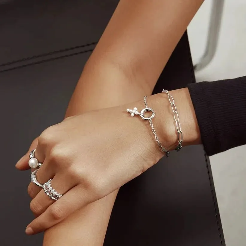 Ania Haie Silver Linked Chunky Bracelet B060-02H