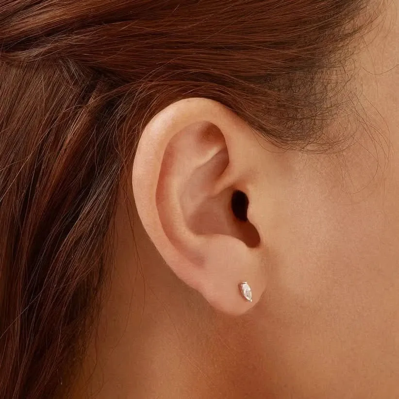 Ania Haie Silver Marquise Solitaire Studs E059-02H