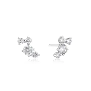Ania Haie Silver Pav Climber Stud Earrings E058-09H