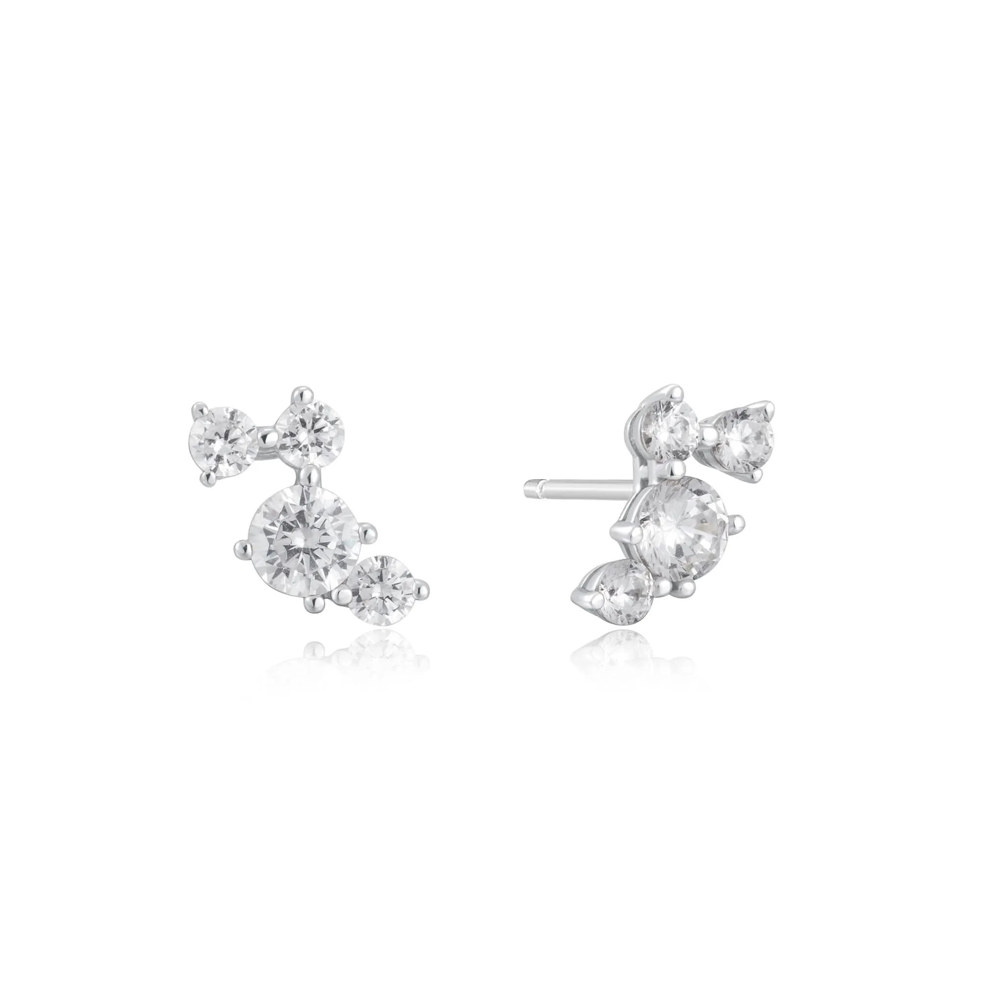 Ania Haie Silver Pav Climber Stud Earrings E058-09H