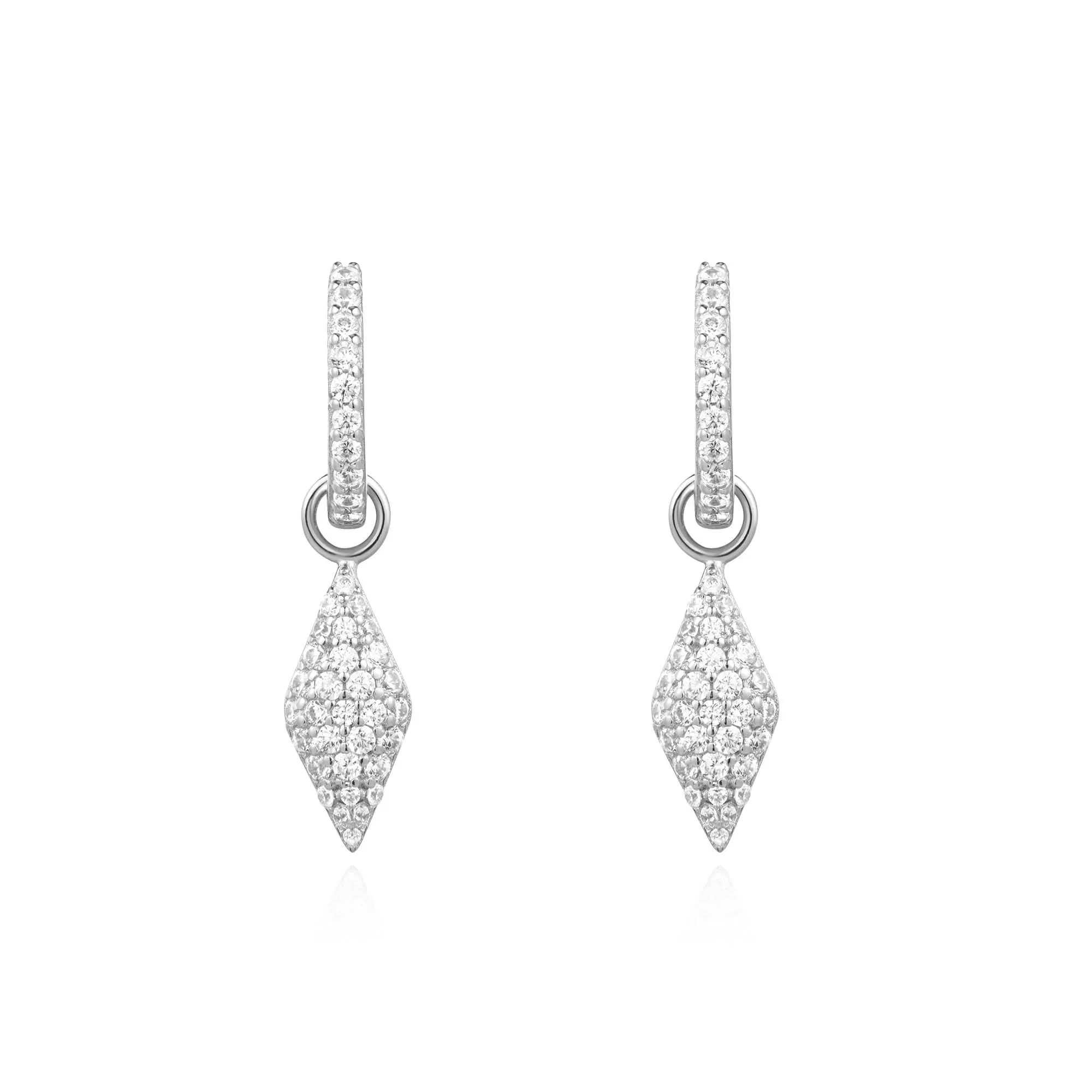 Ania Haie Silver Pave Sparkle Huggies E061-13H