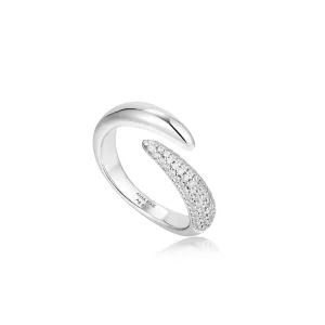 Ania Haie Silver Sparkle Wrap Adjustable Ring R053-02H