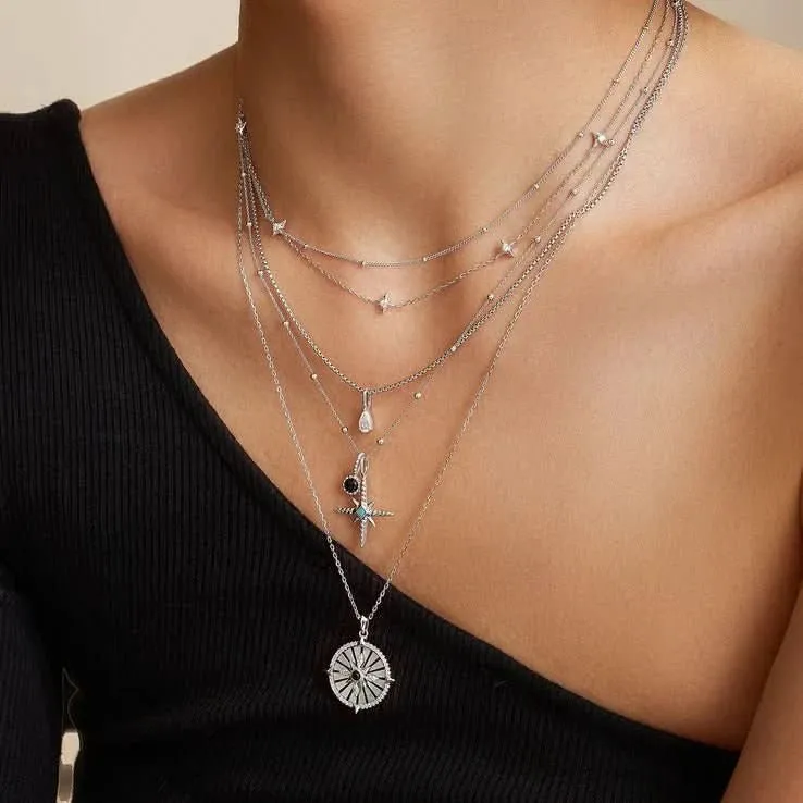 Ania Haie Silver Stars Station Necklace N061-04H