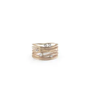 Annamaria Cammilli 18ct Natural Beige 0.28ct Diamond Dune Series Ring