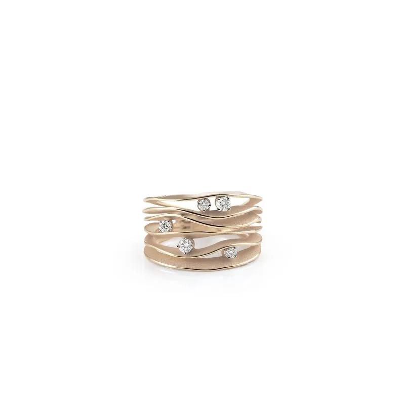 Annamaria Cammilli 18ct Natural Beige 0.28ct Diamond Dune Series Ring