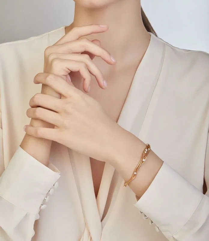 Annamaria Cammilli 18ct Natural Beige 0.3ct Diamond Dune Series Bracelet