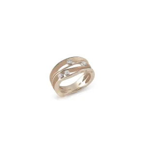 Annamaria Cammilli 18ct Natural Beige Gold 0.27ct Diamond Dune Series Ring
