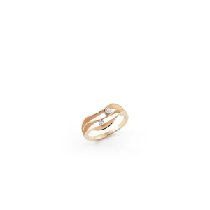 Annamaria Cammilli 18ct Orange Apricot & Diamond Dune Atolli Series Ring