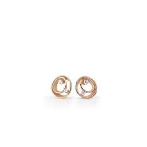 Annamaria Cammilli 18ct Orange Apricot Gold 0.18ct Diamond Dune Series Earrings