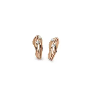 Annamaria Cammilli 18ct Orange Apricot Gold 0.24ct Diamond Dune Series Earrings