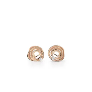 Annamaria Cammilli 18ct Orange Apricot Gold & Diamond Dune Series Earrings