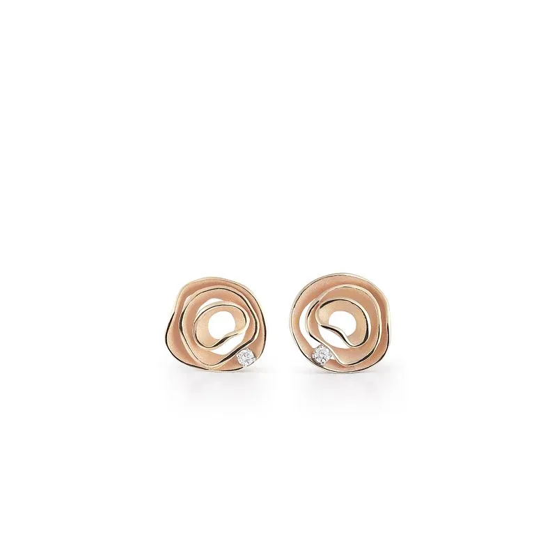 Annamaria Cammilli 18ct Orange Apricot Gold & Diamond Dune Series Earrings