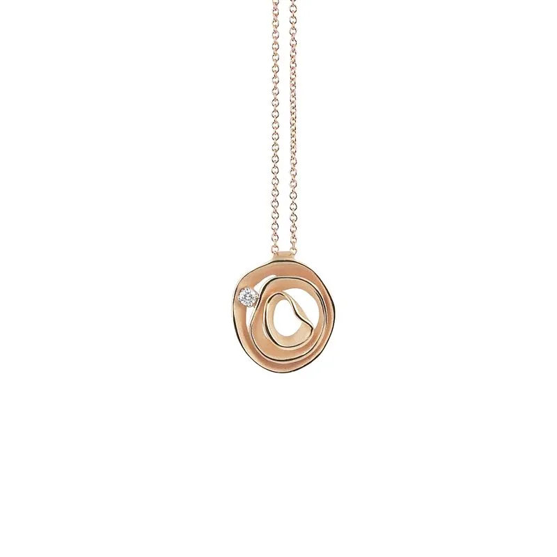 Annamaria Cammilli 18ct Orange Apricot Gold & Diamond Dune Series Necklace