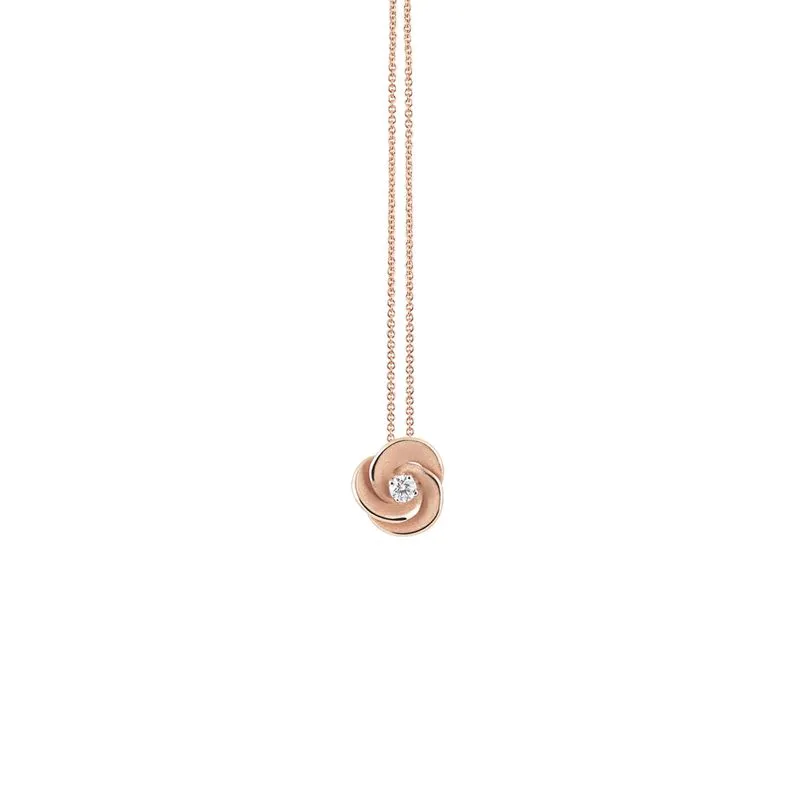 Annamaria Cammilli 18ct Pink Champagne Gold & Diamond Desert Rose Series Necklace