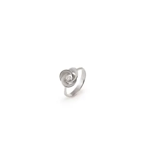 Annamaria Cammilli 18ct White Ice 0.1ct Diamond Desert Rose Series Ring