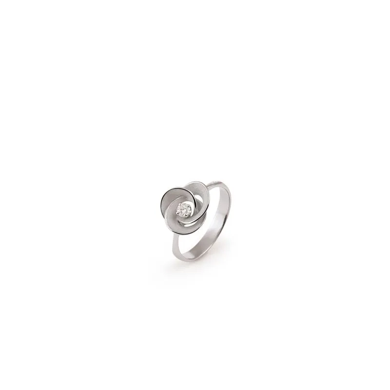 Annamaria Cammilli 18ct White Ice 0.1ct Diamond Desert Rose Series Ring