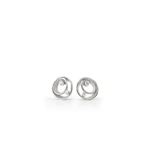 Annamaria Cammilli 18ct White Ice Gold 0.18ct Diamond Dune Series Earrings