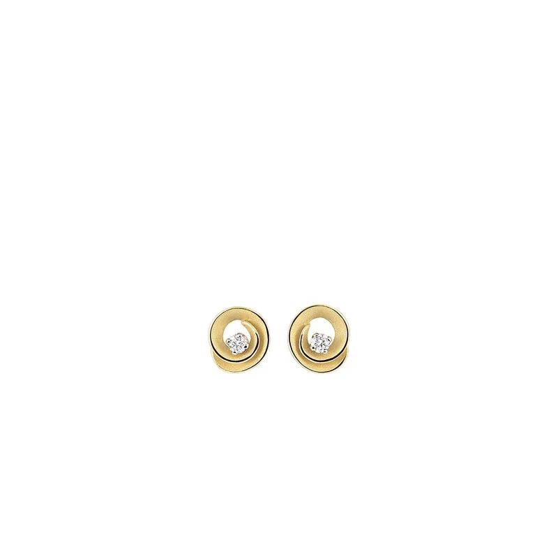 Annamaria Cammilli 18ct Yellow Sunrise Gold 0.16ct Diamond Dune Assolo Series Earrings