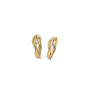 Annamaria Cammilli 18ct Yellow Sunrise Gold 0.24ct Diamond Dune Series Earrings