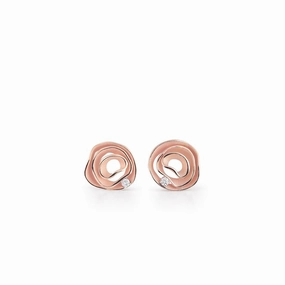 Annamaria Cammilli 18ct Pink Champagne Gold & Diamond Dune Series Earrings