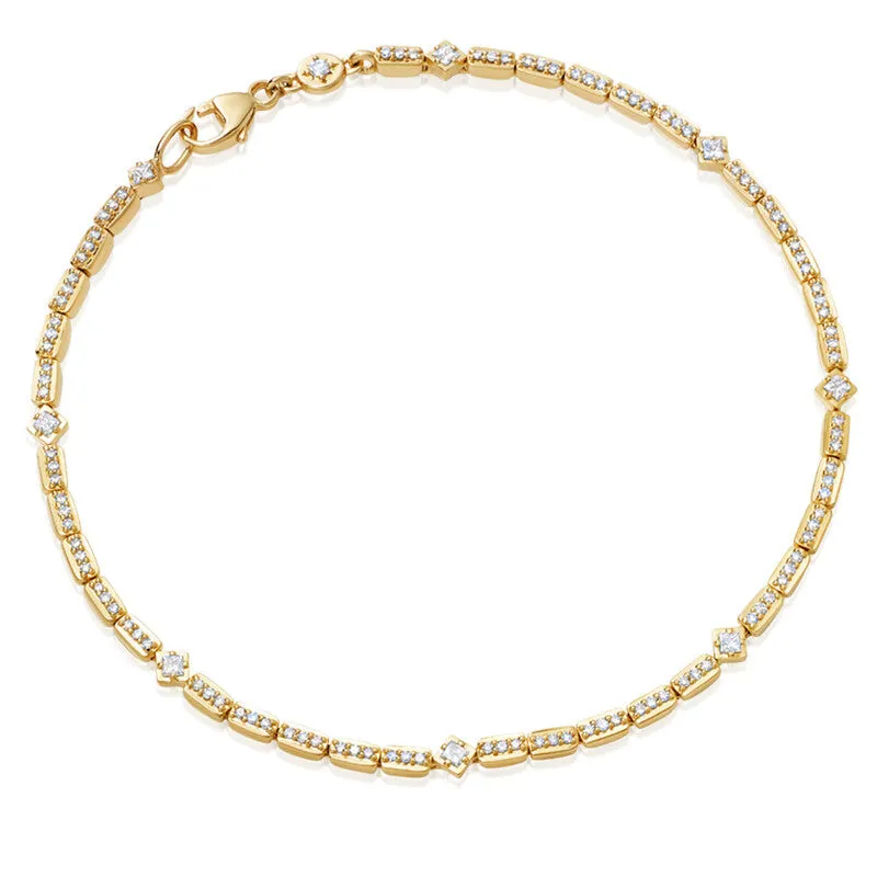 Astley Clarke Comet 14ct Yellow Gold 0.44ct Diamond Tennis Bracelet