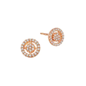 Astley Clarke Mini Icon Aura 14ct Rose Gold Diamond Stud Earrings