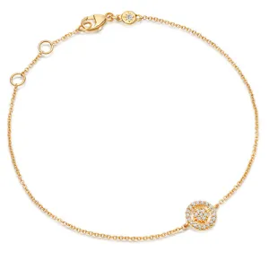 Astley Clarke Mini Icon Aura 14ct Yellow Gold 0.09ct Diamond Bracelet