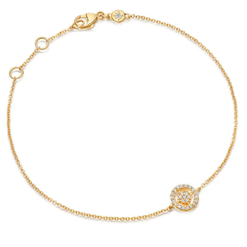 Astley Clarke Mini Icon Aura 14ct Yellow Gold 0.09ct Diamond Bracelet