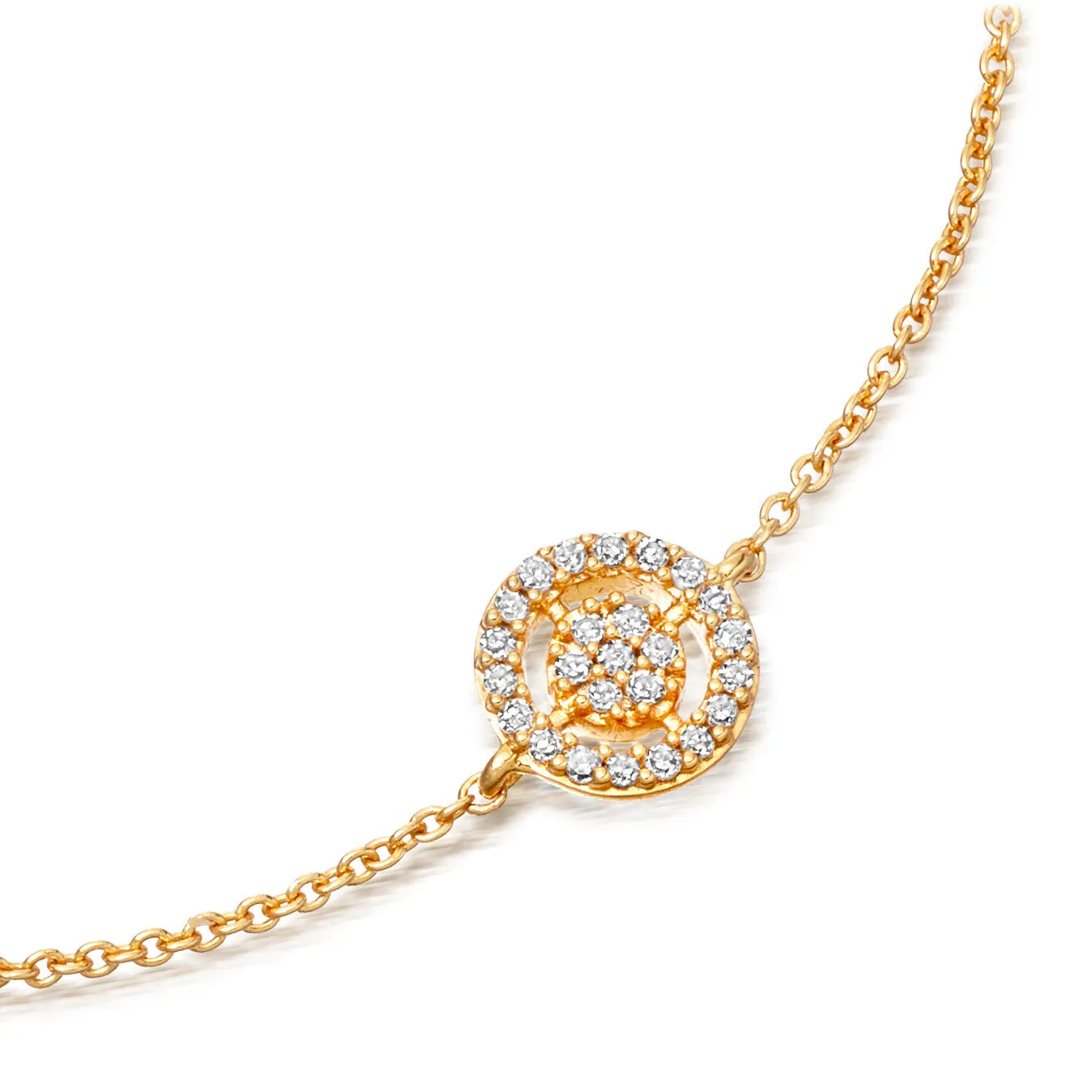 Astley Clarke Mini Icon Aura 14ct Yellow Gold 0.09ct Diamond Bracelet