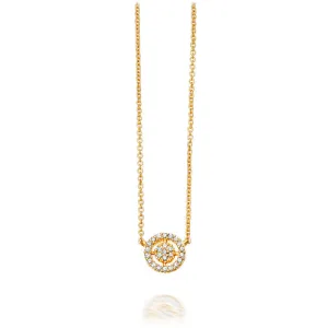 Astley Clarke Mini Icon Aura 14ct Yellow Gold 0.09ct Diamond Pendant