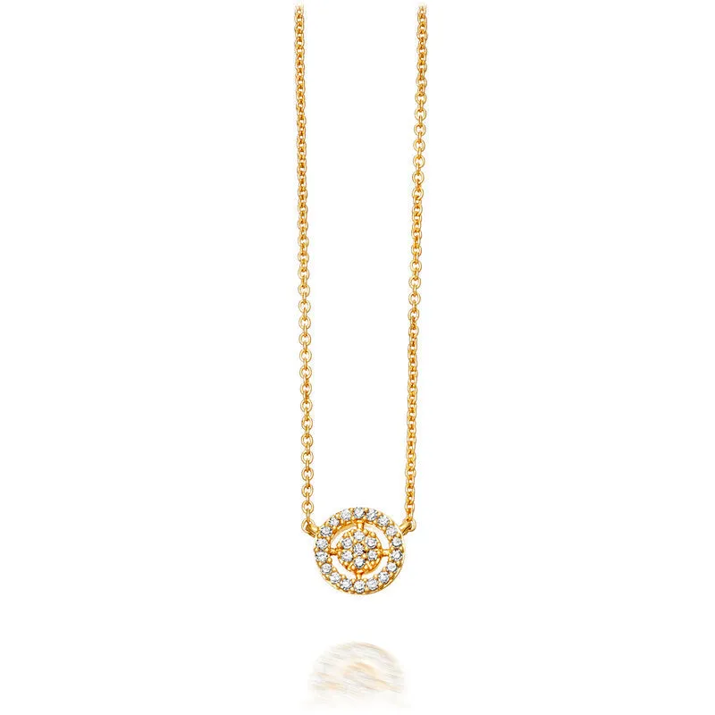 Astley Clarke Mini Icon Aura 14ct Yellow Gold 0.09ct Diamond Pendant
