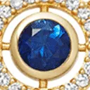 Astley Clarke Mini Icon Aura 14ct Yellow Gold Diamond Sapphire Pendant D
