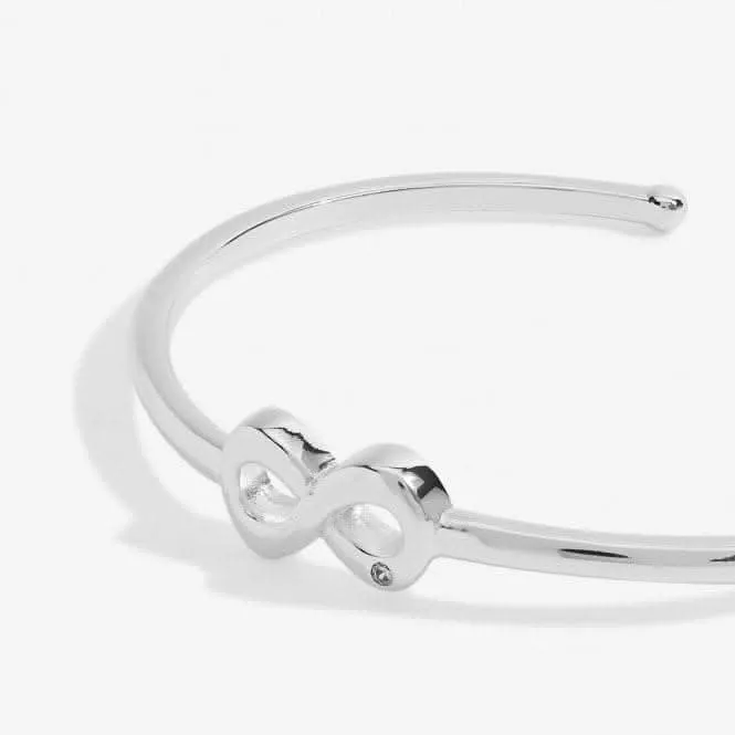 Bar Infinity Silver Plated 6cm Inside Diameter Bangle 7210
