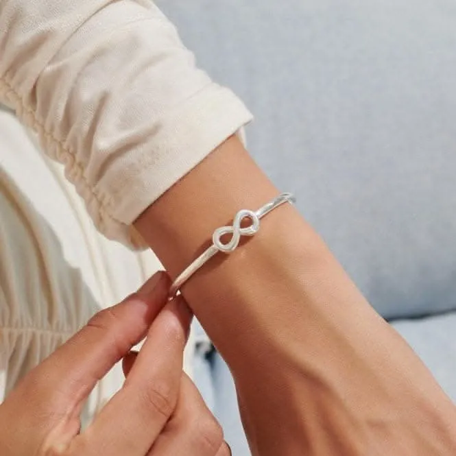 Bar Infinity Silver Plated 6cm Inside Diameter Bangle 7210