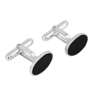 Beginnings Oval Onyx Cufflinks V540B