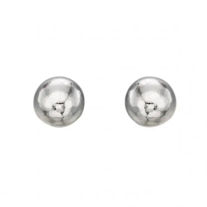 Beginnings Sterling Silver A021 Plain Ball Stud Earrings